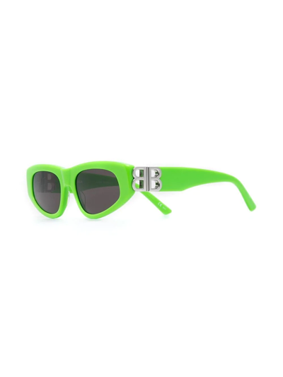 Balenciaga Dynasty D-frame Sunglasses In Green