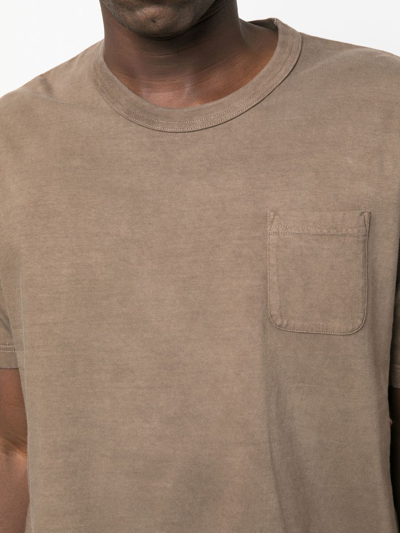 Shop Visvim Chest Patch Pocket T-shirt In Brown