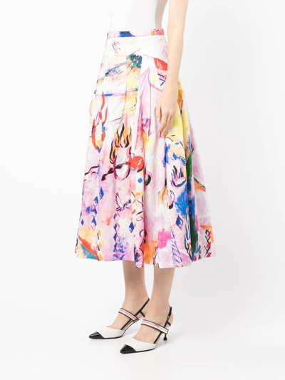 Shiatzy Chen Circus Collection A-line Skirt In Pink
