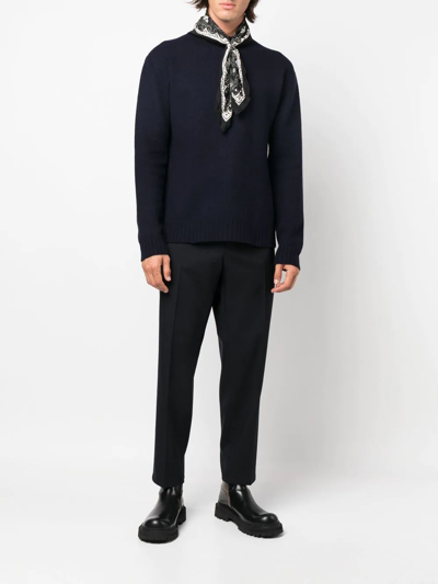 Jil Sander Straight Leg Trousers In Blau