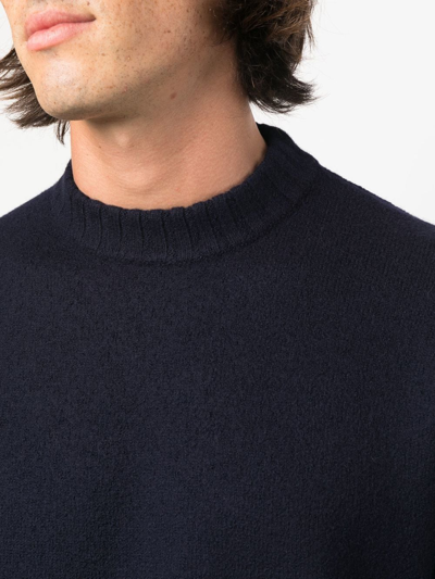 Jil Sander Crew-neck Pullover Jumper In Blau