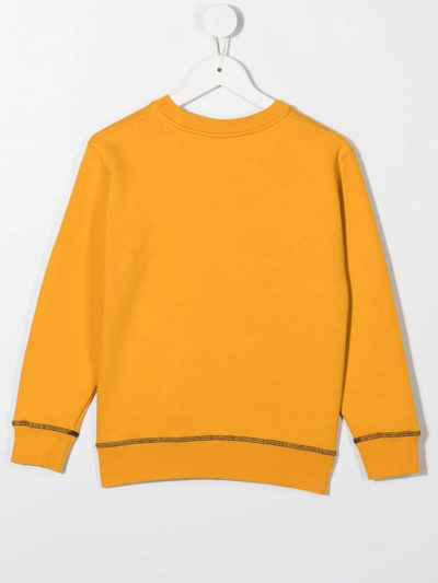 Marcelo Burlon County Of Milan Logo-print Cotton Sweatshirt In Gelb