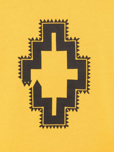 Marcelo Burlon County Of Milan Logo-print Cotton Sweatshirt In Gelb