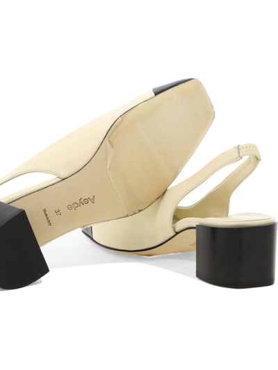 Shop Aeyde "alessia" Slingback In Beige