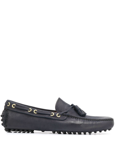 Shop Car Shoe Leather Moccasin In Blue