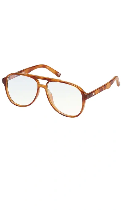 Le Specs Tragic Magic Blue Light Glasses In Brown