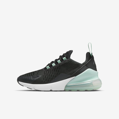 Nike Air Max 270 Big Kids' Shoes In White/black/mint | ModeSens