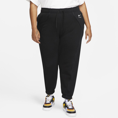 Shop Nike Women's Air Mid-rise Fleece Jogger Pants (plus Size) In Black