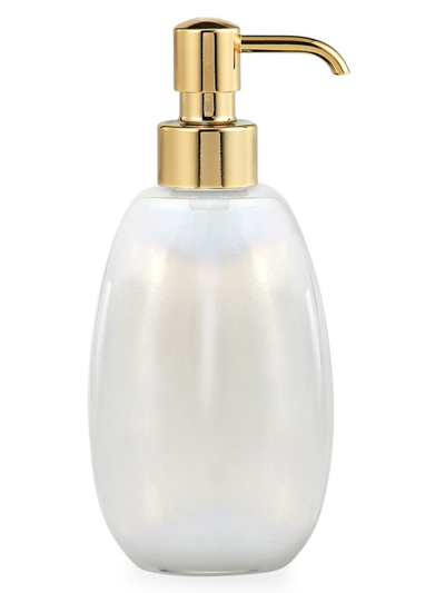 Shop Labrazel Biella Opalescent Glass Pump Dispenser In Polished Gold