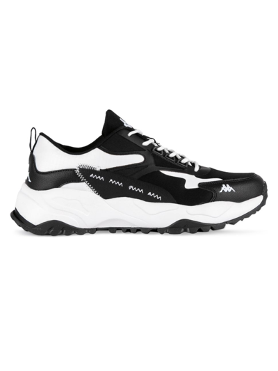 Shop Kappa Men's Authentic Altin 3 Sneakers In Black White