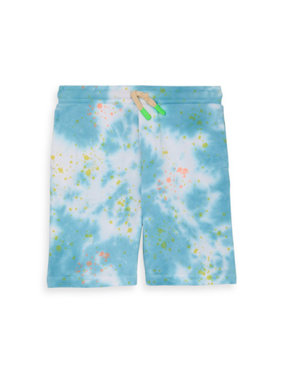 Shop Rockets Of Awesome Little Kid's & Kid's Tie-dye Shorts In Washed Sky