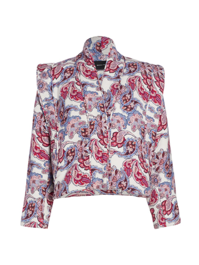 Shop Magali Pascal Women's Dina Paisley Cotton Jacket In Pristine Paisley