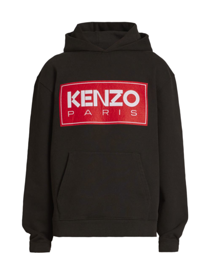 Shop Kenzo Men's Classic Logo Hoodie In Black