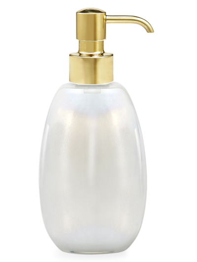 Shop Labrazel Biella Opalescent Glass Pump Dispenser In Polished Brass