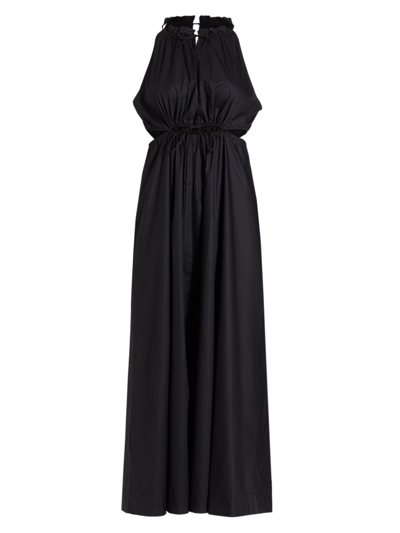 Shop Moon River Women's Cutout Maxi Dress In Black