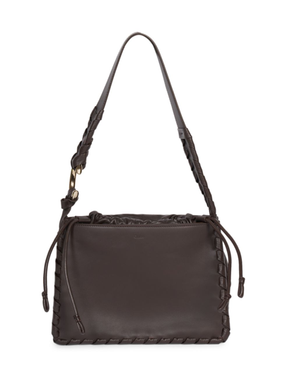 Shop Chloé Women's Mate Leather Shoulder Bag In Bold Brown