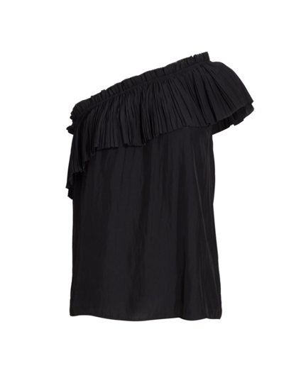 Shop Ramy Brook Women's Rose One-shoulder Top In Black
