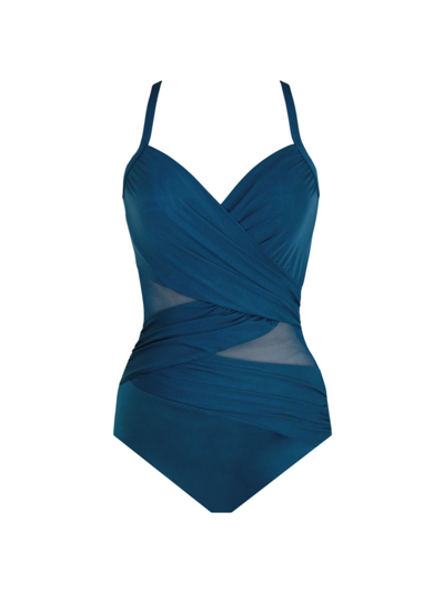 Shop Miraclesuit Swim Women's Mystique One-piece Swimsuit In Nove Green