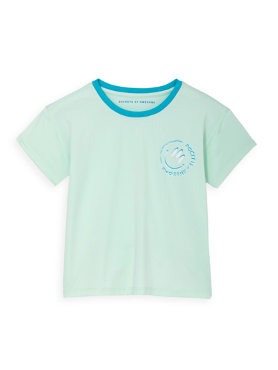 Shop Rockets Of Awesome Little Girl's & Girl's Boxy Active T-shirt In Washed Mint