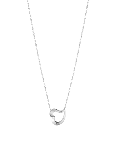 Shop Georg Jensen Women's Hearts Of  Sterling Silver Pendant Necklace