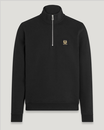 Shop Belstaff Sweatshirt Mit Viertelreissverschluss Für Herren Cotton Fleece In Black