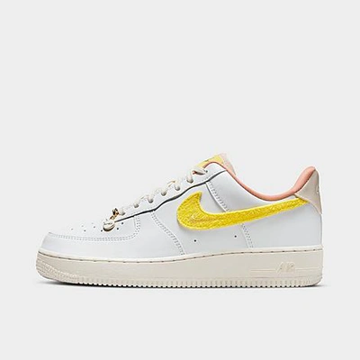 Shop Nike Women's Air Force 1 '07 Lx Mini Mama Casual Shoes In White/phantom/pearl White/yellow Strike
