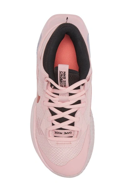 Shop Nike Air Zoom Crossover Gs Basketball Shoe In Pink Glaze/ Magic Ember/ Black