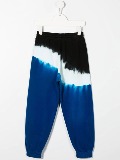 Shop N°21 Tie-dye Print Logo Track Pants In Black