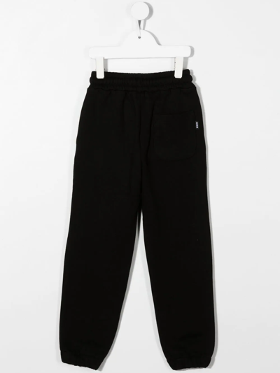 Msgm Logo-print Drawstring Track Pants In Black