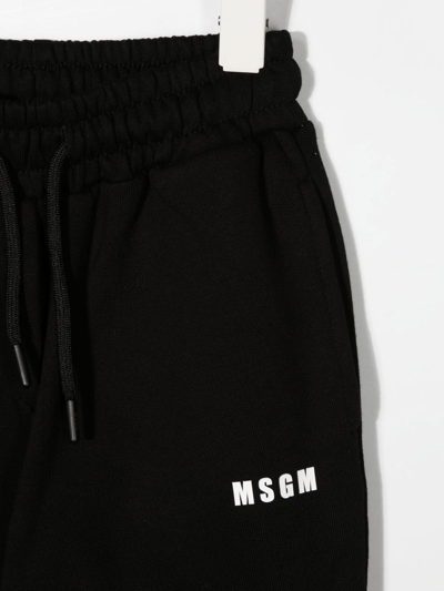 Msgm Logo-print Drawstring Track Pants In Black