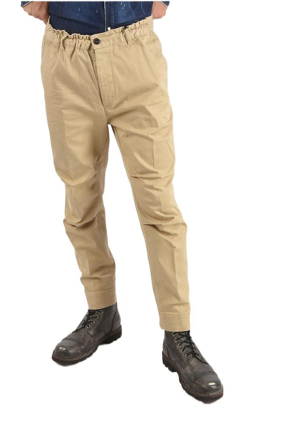 Shop Dsquared2 Men's Beige Cotton Pants