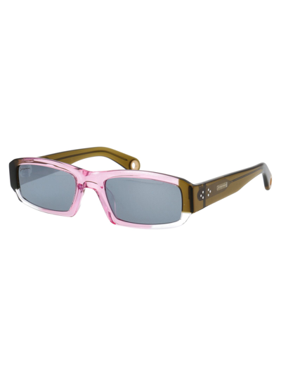 Shop Jacquemus Women's Pink Metal Sunglasses