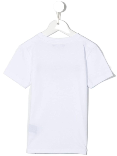 Shop Balmain Boys White Cotton T-shirt
