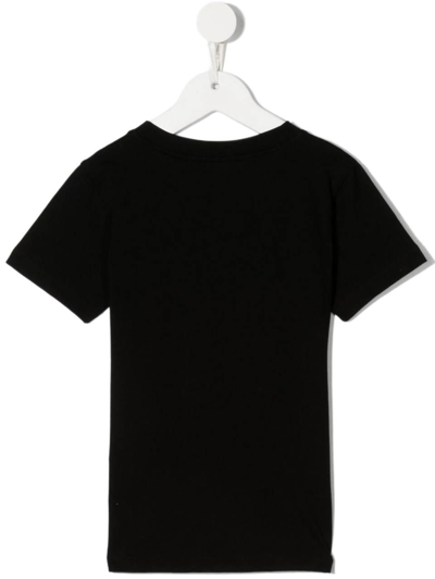 Shop Balmain Boys Black Cotton T-shirt