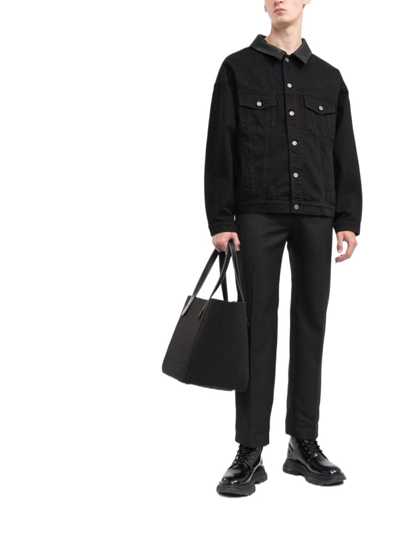 Shop Valentino Men's Black Cotton Jacket