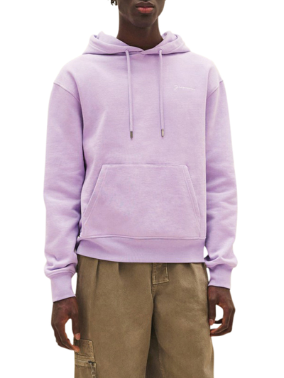Shop Jacquemus Le Sweatshirt Brodé In Pink & Purple