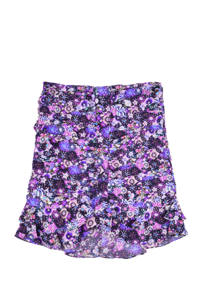 Shop Isabel Marant Silk Skirt In Viola