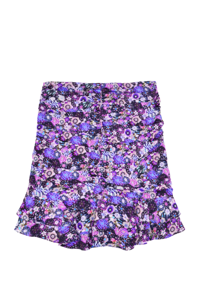 Shop Isabel Marant Silk Skirt In Viola