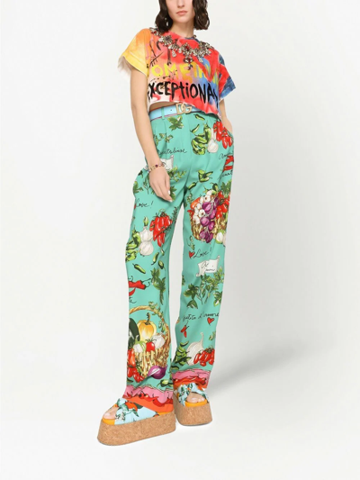 Dolce & Gabbana Crystal-embellished T-shirt In Red
