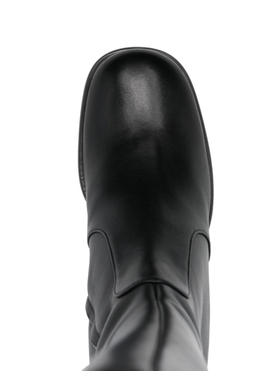 Sergio Rossi Knee-length Side-zipped Boots In Black