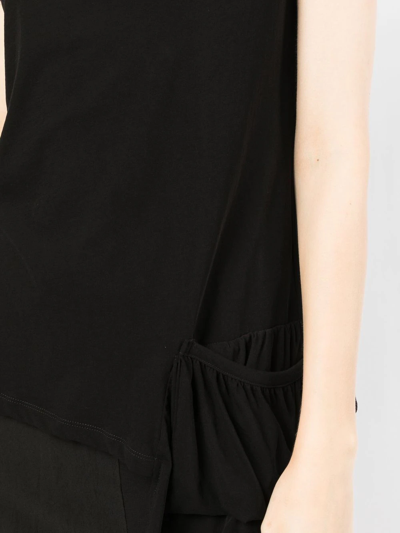 Shop Yohji Yamamoto Side Patch-pocket Detail T-shirt In Black