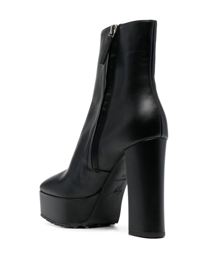 Giuseppe Zanotti Patent Leather Ankle Boots 140mm In Black
