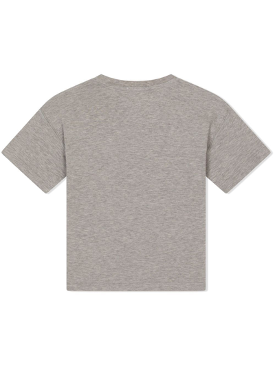 Shop Dolce & Gabbana Dg Logo Patch T-shirt In Grey