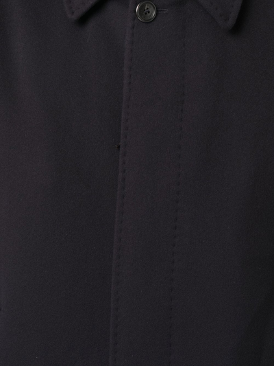 Shop Corneliani Single-breasted Button-fastening Coat In Blue