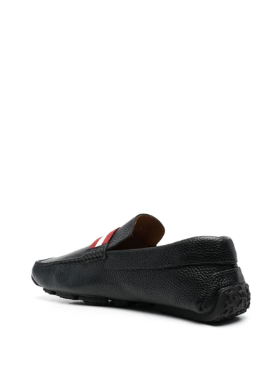 Bally Pearce Stripe-trim Detail Loafers In Black