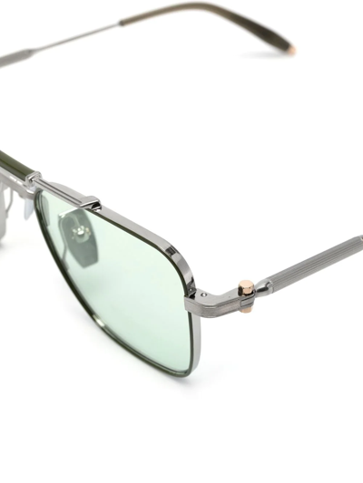 Shop Akoni Europa Square-frame Optical Glasses In Grey