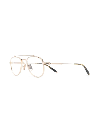 Shop Akoni Callisto Round-frame Optical Glasses In Gold