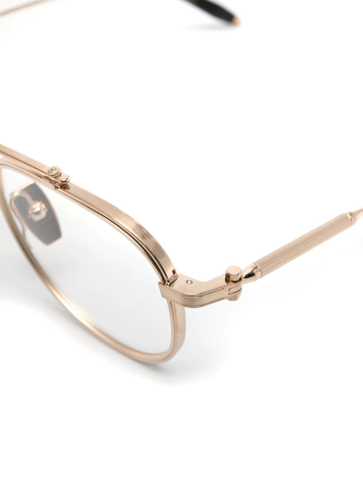 Akoni Callisto Round-frame Optical Glasses In Gold