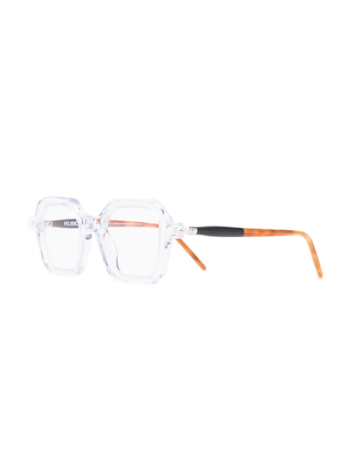 Shop Kuboraum P9 Square-frame Glasses In Brown