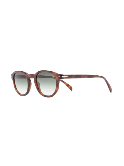 Eyewear By David Beckham Round-frame Gradient Sunglasses In Brown